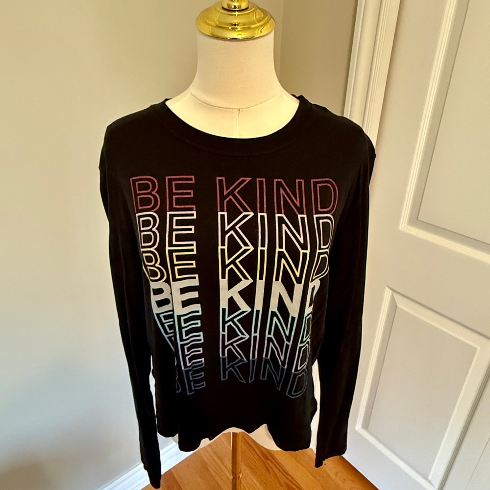 good hYOUman Be Kind Long Sleeve Tee - Black